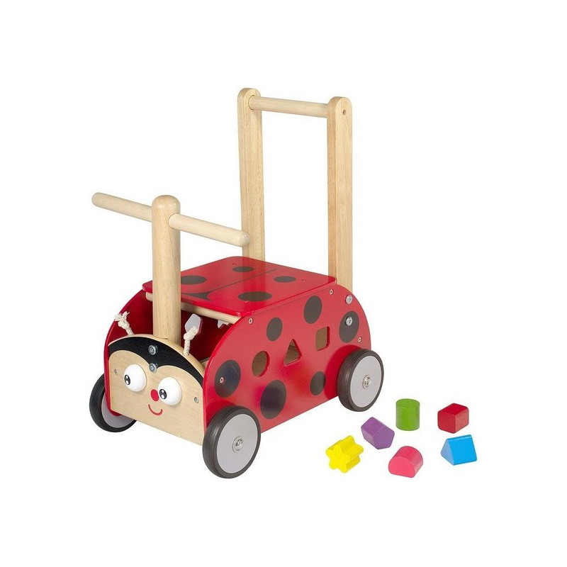 Refrein inhoudsopgave Jood I'm Toy houten Loopwagen - Lieveheersbeestje| Het Hippe Schaap